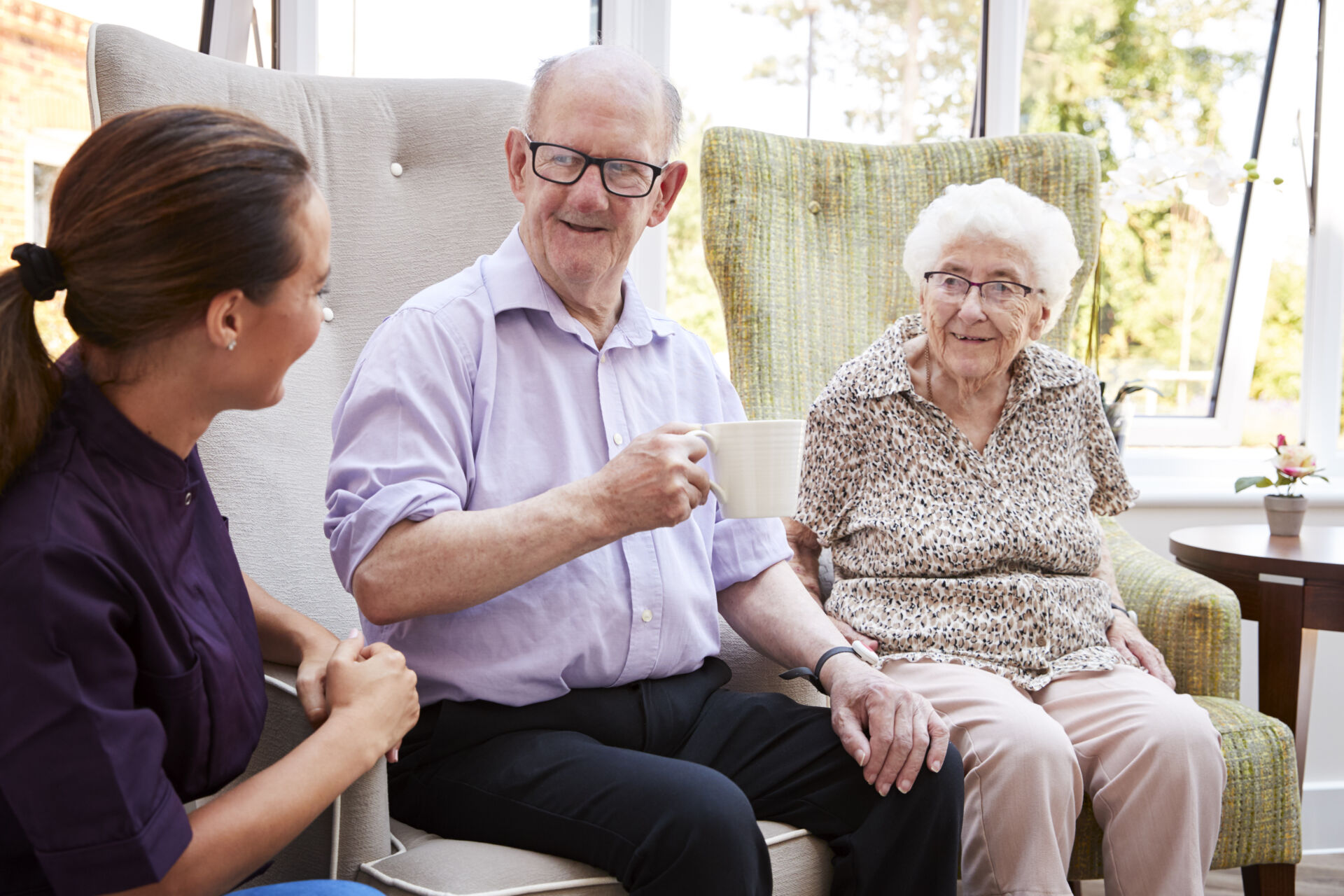 Residents enjoying daily life with dignity