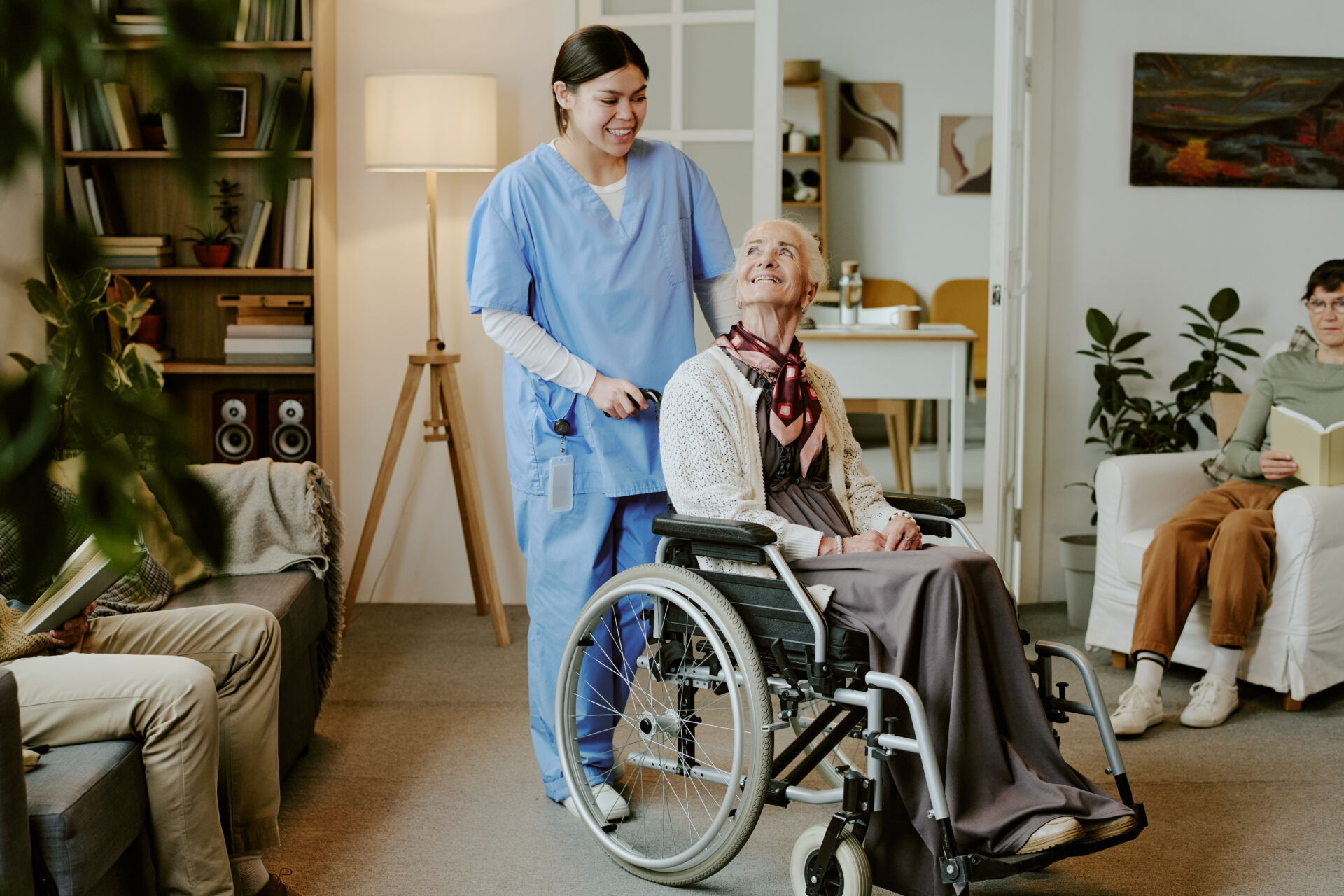 Friendly interactions between staff and residents