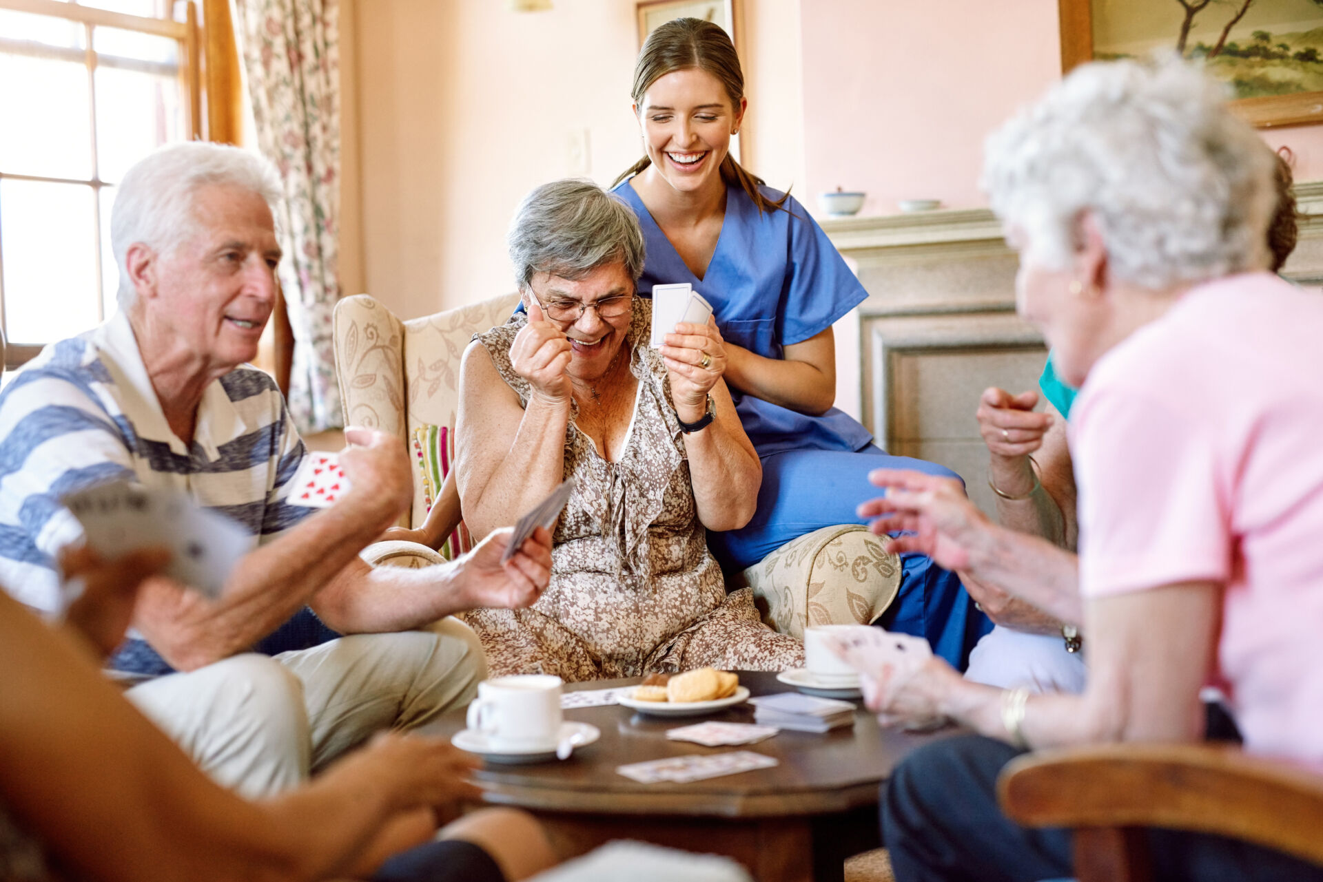 Residents enjoying meaningful social interaction