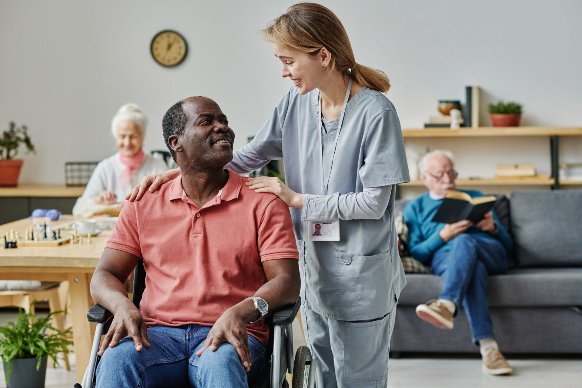 Residents enjoying meaningful daily routines